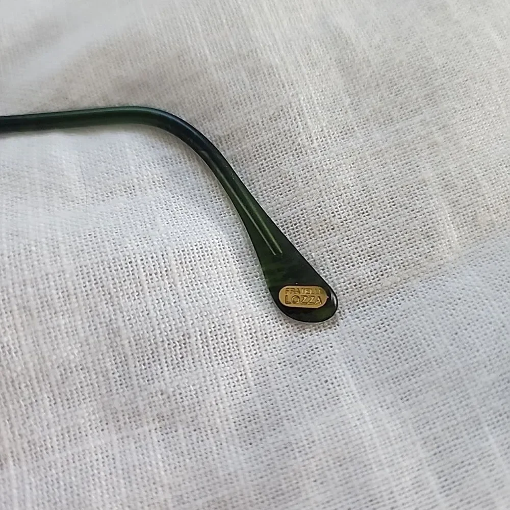 Fratelli Lozza Eyeglasses Frame Plymouth Round Metal 49-19 135 Green Ivy Italy